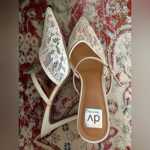 Dolce Vita Ivory Lace Bridal Heels